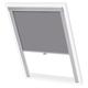 'vidaXL Blackout Roller Blinds - Grey Fabric with Aluminium Coating for Velux Windows and Adjustable Pull Mechanism for Home or Office Use