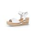 Gabor Women Sandals, Ladies Wedge Sandals,Wedge Sandals,Wedge Heel,Summer Shoe,Comfortable,high,White (Weiss),39 EU / 6 UK