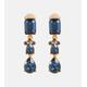 Oscar de la Renta Embellished clip-on drop earrings