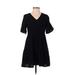 Fancyinn Casual Dress - DropWaist: Black Solid Dresses - Women's Size X-Small