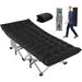 Suteck Folding Camping Cot Portable Outdoor Heavy Duty Sleeping Cot w/ Mattress & Carry Bag in Blue | 15 H x 28 W x 74 D in | Wayfair 1276