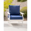 LuXeo Aspen Deep Seating Outdoor Chair Plastic in White | 34 H x 30 W x 32 D in | Wayfair LUX-1550-WHT