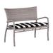 Summer Classics Skye Wicker Garden Bench All - Weather Wicker/Metal/Wicker/Wicker/Rattan in Gray | 36.25 H x 44.5 W x 25.5 D in | Outdoor Furniture | Wayfair