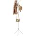 Red Barrel Studio® Dagheid Iron 12 - Hook Freestanding Coat Rack Metal in White | 70.86 H x 17.95 W x 17.95 D in | Wayfair