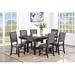 Wildon Home® Ingiald 7pc Dining Table Set w/ PU Counter Height Dining Table & Chairs Wood/Upholstered in Brown/Gray | 30 H x 40 W x 64 D in | Wayfair