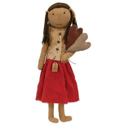 Addy Doll With Hearts - H - 21.00 in. W - 4.00 in. L - 9.00 in.