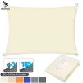 Voile pare-soleil rectangulaire étanche abri solaire pour jardin extérieur fête auvent