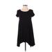 Charlotte Russe Casual Dress - High/Low: Black Solid Dresses - Women's Size X-Small