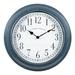 La Crosse Clock 16-inch Everly Gray Quartz Analog Wall Clock 404-3841B
