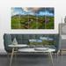 DESIGN ART Designart Aerial view of Mountain peak Landscapes photography on Wrapped Canvas set 60 in. wide x 28 in. high - 5 Panels Equal Panels