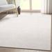 Well Woven Ivory Solid Color 7 7 x 9 10 Area Rug Contemporary Flat Weave Easy Care