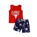 GXFC Infant Baby Boys 4th of July Shorts Outfits Newborn Boys SleevelessCattle Head Print Tank Tops+Stars Shorts Set Independence Day Summer Clothes 2Pcs 0-24M
