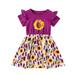 ZRBYWB Toddler Baby Girls Dresses Ruffle Short Sleeve Lace Button Leopard Print Dress Summer Sunflower Beach Dresses Clothes Summer Girl Clothes