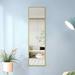 Full Length Mirror 48 *13.8 GoldenAluminium Alloy Free Standing Body Mirror Leaning/Wall Mounted Hanging Mirror Dressing Mirror Big Mirror for Bedroom Bathroom Living Room Locker Room