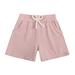 B91xZ Toddler Shorts Boys Kids Unisex Toddlers And Babies Cotton Pull On Shorts Breathable Cotton Baby Boys Girls Shorts Pink Sizes 4-5 Years