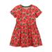 ZRBYWB Summer New Children s Clothing Skirt Wind Girl Strawberry Dress Knitted Cotton Cartoon Printing Princess Dress Party Dress