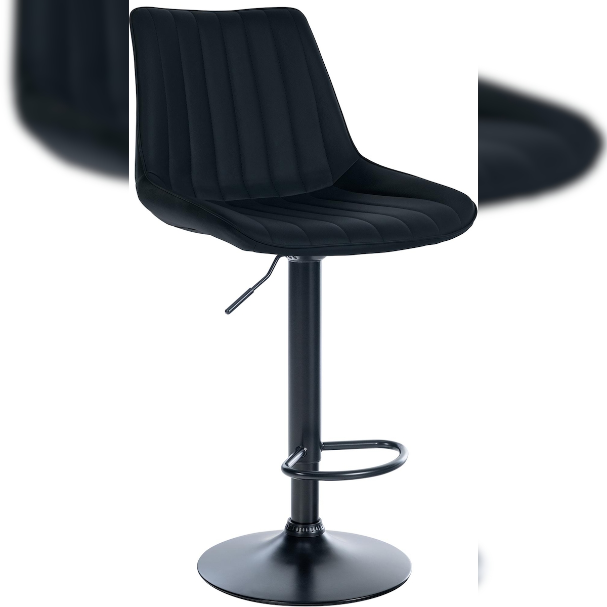 CLP Barhocker Toni Kunstleder schwarz/schwarz Image