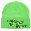 Unisex Green Beetlejuice Cuffed Knit Hat