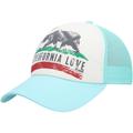 Women's Billabong White/Aqua Pitstop Trucker Snapback Hat