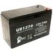 Compatible Alpha Technology ALI 800 Battery - Replacement UB1270 Universal Sealed Lead Acid Battery (12V 7Ah 7000mAh F1 Terminal AGM SLA) - Includes TWO F1 to F2 Terminal Adapters