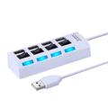 Randolph Multi Port USB Hub Splitter 4 Port USB 2.0 Hub For Laptop USB Port Expander With On/Off Individual Switch Compatible For All USB Device