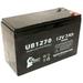 Compatible Acme Security System 626 Battery - Replacement UB1270 Universal Sealed Lead Acid Battery (12V 7Ah 7000mAh F1 Terminal AGM SLA) - Includes TWO F1 to F2 Terminal Adapters