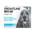 Frontline Plus Spot On | M (10-20kg) | 6 Pipettes | Dog Flea & Tick Treatment