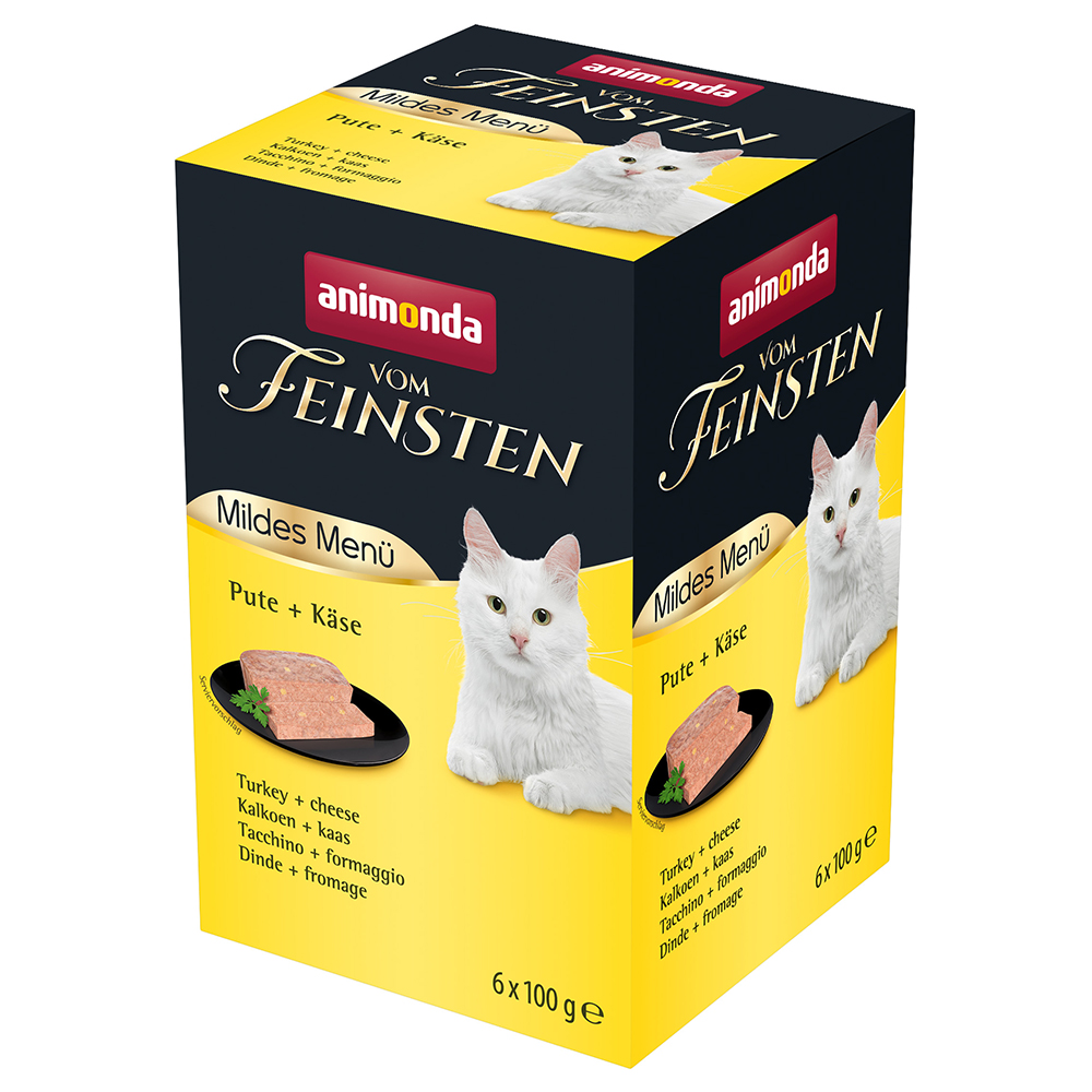 36x100g Turkey & Cheese Animonda vom Feinsten Mild Menu Adult Wet Cat Food
