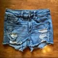 American Eagle Outfitters Shorts | American Eagle Outfitters Cut Off Shorts Womens 2 Sexy Lace Pockets | Color: Blue | Size: 2