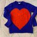 J. Crew Shirts & Tops | Crewcuts Beautiful Purple Heart Sweater Sz 4/5 | Color: Orange/Purple | Size: 4g