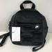 Nike Bags | Nike Mini Backpack Futura 365 Velour Quilting Women’s Bag Black Nwt | Color: Black | Size: Os