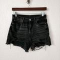 American Eagle Outfitters Shorts | American Eagle 90s Boyfriend Distressed Denim Shorts Faded Black Size 2 | Color: Black | Size: 2