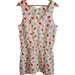 Anthropologie Dresses | Anthropologie Eloise Women's Leaf Print Chemise Sleeveless Mini Dress | Color: Red/White | Size: L