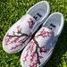 Nike Shoes | Japanese Cherry Blossom Custom Slip On Vans | Color: White | Size: All Sizes Available