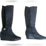 Giani Bernini Shoes | Catrinaa Wedge Memory Foam Boots, Created For Macy's, Size 10, Black | Color: Black | Size: 10