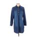 Old Navy Casual Dress - Shirtdress: Blue Dresses - Women's Size Small