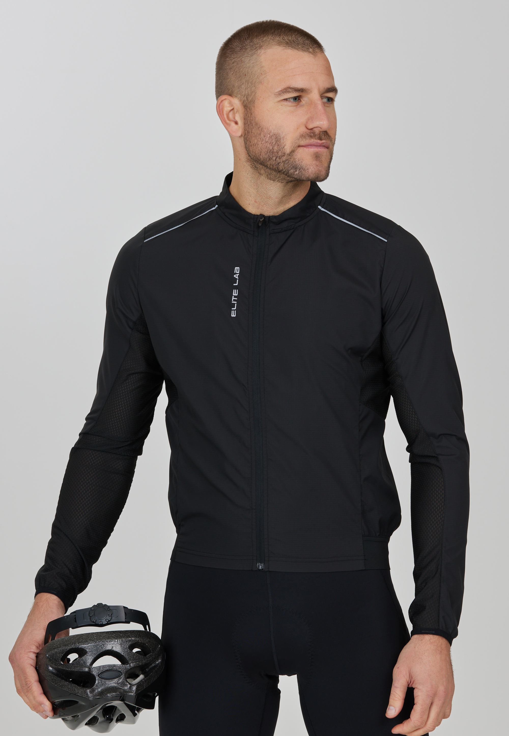Softshelljacke ELITE LAB "Bike Elite X1", Herren, Gr. L, schwarz, 100% Polyester, unifarben, Jacken, mit reflektierenden Elementen Image