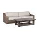 Peak Season Dalton 2 Piece Sofa Seating Group w/ Cushions Synthetic Wicker/All - Weather Wicker/Wicker/Rattan in Brown | Outdoor Furniture | Wayfair