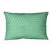 Latitude Run® Avicia Lumbar Pillow Polyester/Polyfill/Leather/Suede in Orange/Green | 14 H x 20 W x 3 D in | Wayfair