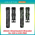 CamSolomon-Bracelet de rechange pour montre intelligente AMAZTIM C20/C20 PRO en silicone noir