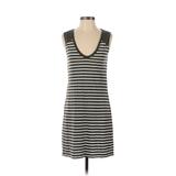 Banana Republic Factory Store Casual Dress Scoop Neck Sleeveless: Green Stripes Dresses - Women's Size Small