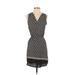 Renee C. Casual Dress - Mini V Neck Sleeveless: Black Dresses - Women's Size Small