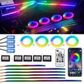 Lumières ambiantes pour voiture Streamer RVB 213 bande acrylique arc-en-ciel intérieure à LED kit