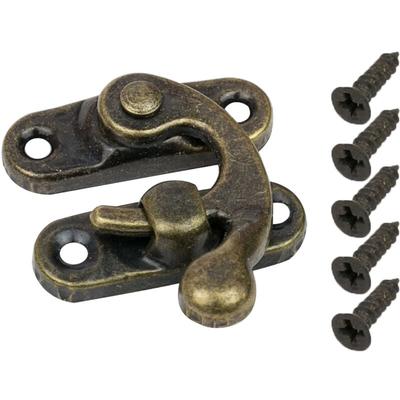 HMF - 6492 Vintage Deko Verschluss aus Metall für Geschenkbox, 27 x 32 mm, Bronze Image