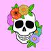 Trinx Hayan Day Of The Dead Skull Glam - Wrapped Canvas Print Canvas in White | 36 H x 36 W x 1.25 D in | Wayfair 8002148847234A3DBD580CF506EF11A9