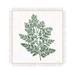 Winston Porter Esha Embroidered Leaves III - Wrapped Canvas Print Canvas in Gray/Green/White | 20 H x 20 W x 1.25 D in | Wayfair