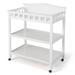 Costway Mobile Changing Table with Waterproof Pad and 2 Open Shelves-White