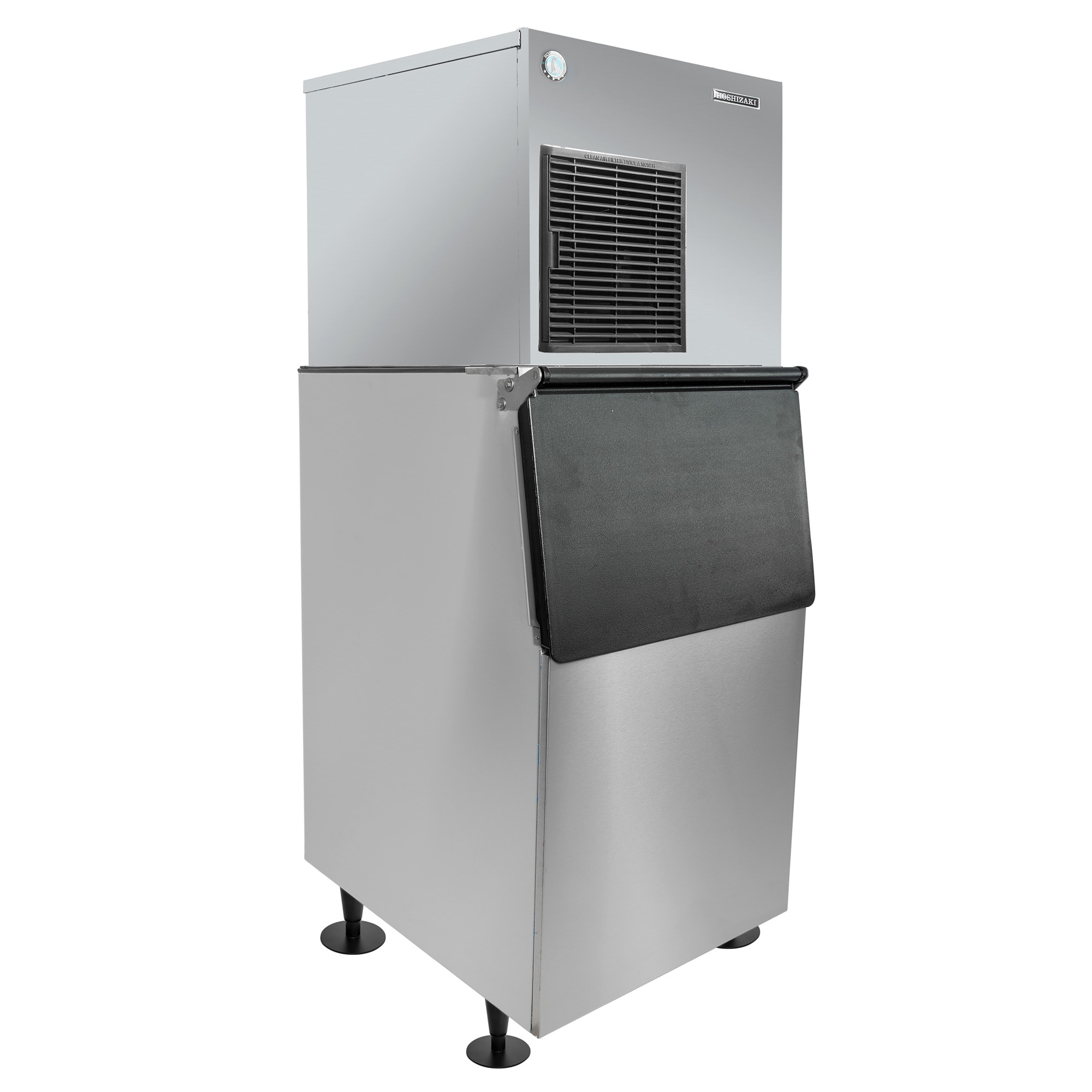 Hoshizaki F-450MAJ/B-300SF 492 lb Slim-Line Flake Commercial Ice Machine w/ Bin - 300 lb Storage, Air Cooled, 115v, Stainless Steel