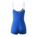 Aayomet Jumpsuit For Women Women s Plus Size Sleeveless Suspenders Tight Sports Jumpsuit Rompers Blue XL