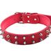 Dog Collars for Medium Dogs Spiked Studded Leather Dog Collar with Leash Rivet PU Leather Dog Collars for Large Dogs Durable Dog Collar for Small Dogs (Red)